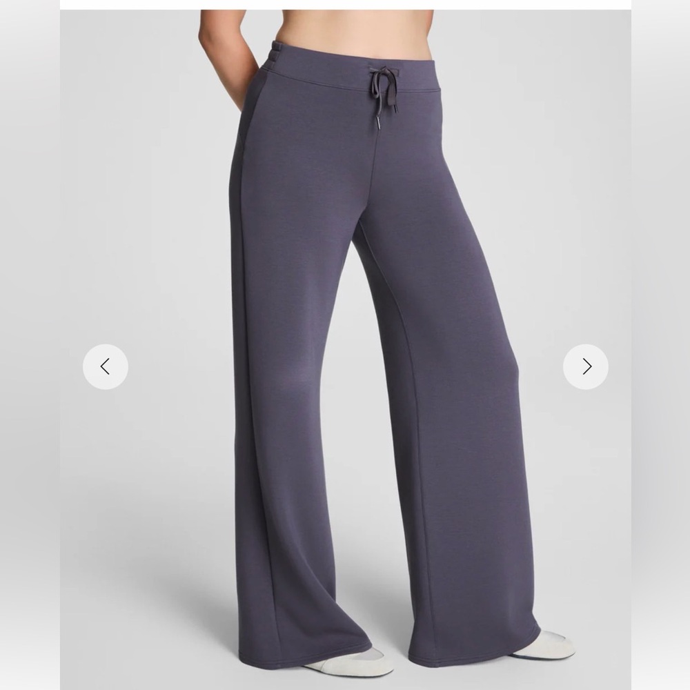 SPANX Petite Wide Leg AirEssentials Lounge bottoms in Dark Storm